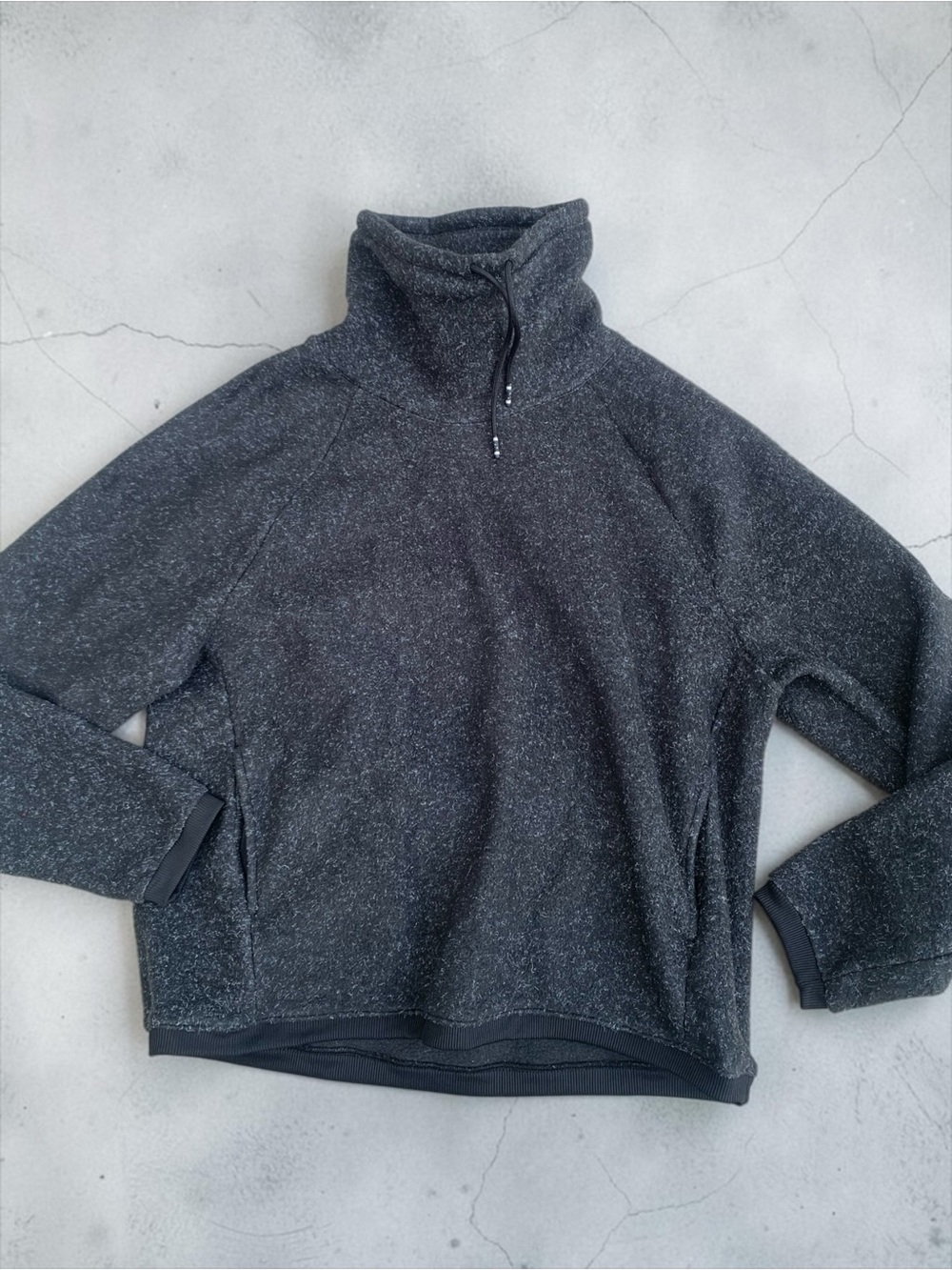 Nike Charcoal Gray Fleece Cowl Neck Pullover - Size Large